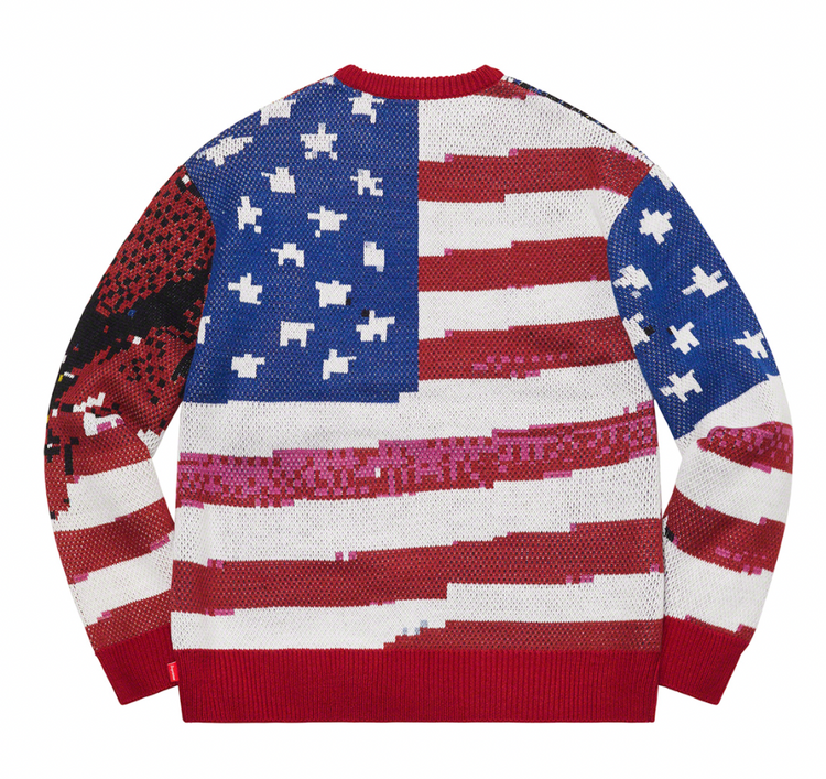 Supreme Digital Flag Sweater – Liquid Heat